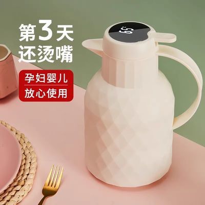 镀银玻璃保温壶玻璃内胆家居大容量保温水壶热水瓶家用红胆保温壶