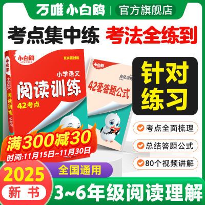 小白鸥2025新书小学语文阅读训练阅读理解专项训练书三四五六