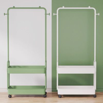 落地衣架学生宿舍出租屋可移动挂衣架简易衣帽架宿舍置物架带轮子