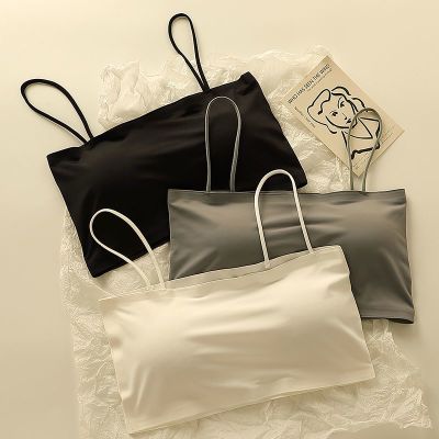 夏季抹胸内衣女无痕美背聚拢薄款无钢圈带胸垫背心式小吊带文胸罩优惠券