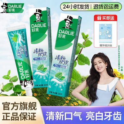 DARLIE好来(黑人)牙膏双效薄荷200g多支清新口气清洁