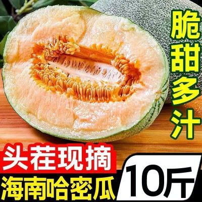 【精品新鲜哈密瓜】头茬现摘应季大降价正宗爆甜高质量整箱大降价