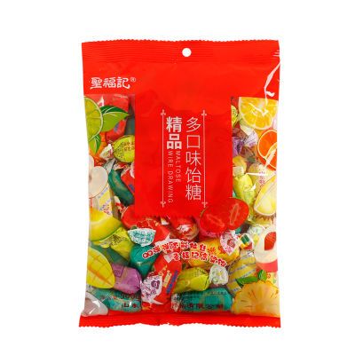 圣福记精品多口味饴糖拉丝高粱饴网红高粱饴软糖500g/袋什锦味