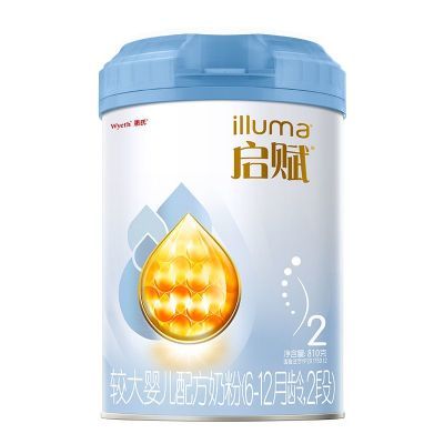 【官方直售】启赋蓝钻2段810g惠氏较大婴儿配方奶粉6-12