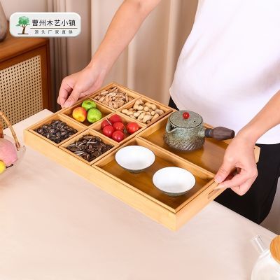 日式围炉煮茶果茶盘竹木多格茶点盘奉茶盘甜品糕点瓜子坚果糖果盘