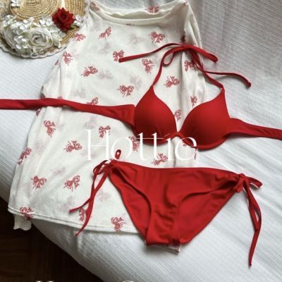 【礼物】少女纯欲性感辣妹比基尼钢托聚拢沙滩度假泳衣女拍照好看