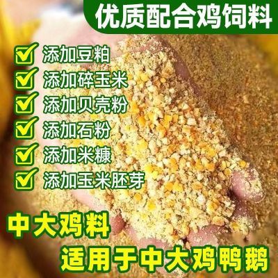 家用散养鸡玉米碎喂鸡饲料蛋料高蛋白饲料家用下蛋鸡混合饲料清仓