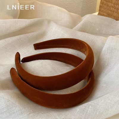 【LNIEER】显白熟南瓜色发箍慵懒氛围外出高颅顶头箍海绵发卡发饰礼物