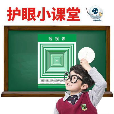 青少年视力训练图改善视力减缓近视散光缓解疲劳护眼远眺观望墙贴