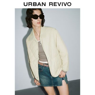 百亿补贴：UR女装时尚简约气质菱格绗缝百搭翻领棉服UWL130035 119元