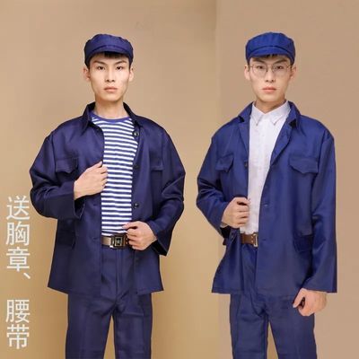 知青学生干部工人军装78十年代文艺红歌大合唱话剧知青服装中山装