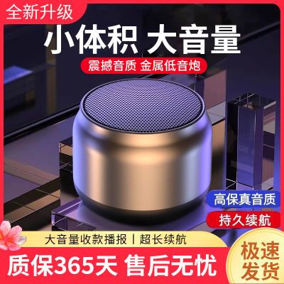 蓝牙音响小钢炮超长续航户外迷你小音箱低音炮大音量收款语音播报优惠商品图片