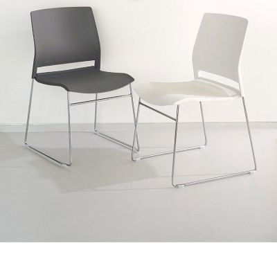 会议培训椅子椅可叠落弓形扶手简约洽谈职员会议室靠背休闲极简