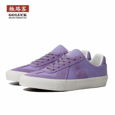极路客板鞋紫色德训美式拼接男款经典休闲运动舒适低帮简约滑板鞋