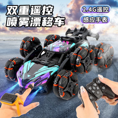 儿童炫酷手势感应合金变形充电遥控汽车四驱越野特技六轮摆臂赛车