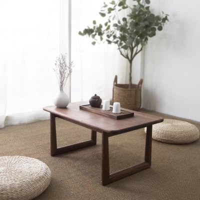 飘窗小茶几榻榻米桌子北美胡桃木樱桃木橡木实木小茶桌日式矮桌