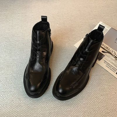 高端休闲男士真皮鞋潮流百搭高帮英伦风增高马丁靴冬季高帮鞋男款
