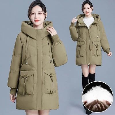 现货妈妈冬装羽绒棉服洋气2025新款中老年冬季女士秋冬季外套中长