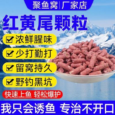 红黄尾颗粒窝料红尾黄尾青尾鱼打窝料底窝料钓饵黑坑野钓鲜腥臭味