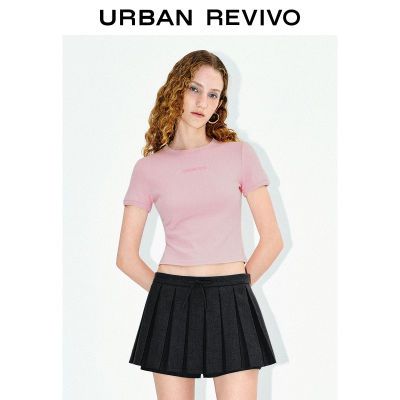 百亿补贴：UR女装甜酷字母印花包边圆领修身T恤UWV440245 59元