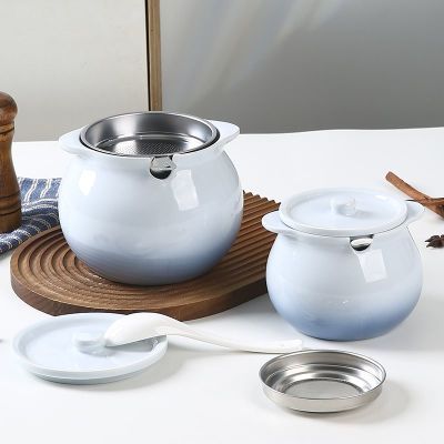 油罐陶瓷耐高温泼辣家用子罐专用储油罐带盖厨房罐子装油辣椒