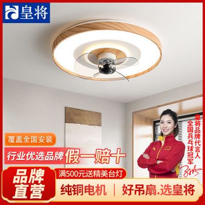 智能吸顶风扇灯卧室电扇灯家用一体吊灯静音超薄客厅隐形吊扇灯