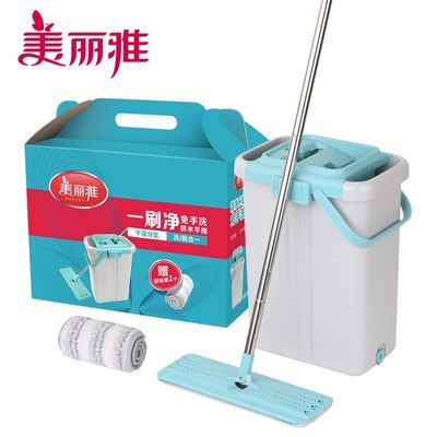 【美丽雅】拖把平板刮乐免手一刷净家用懒人【赠送替换一块】优惠商品图片