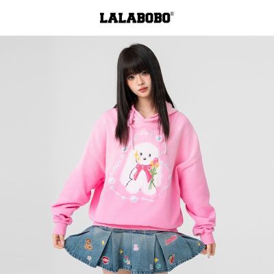 百亿补贴：【商场同款】LALABOBO25年春季卫衣女原创新款潮渐变印花连帽上衣 811.6元