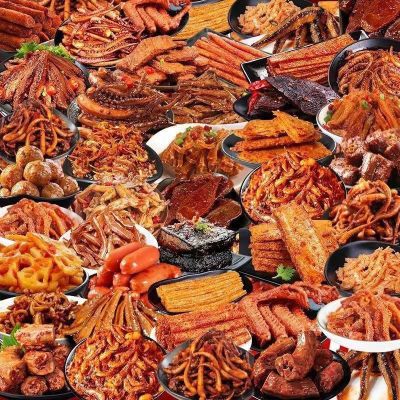 香辣卤味鱼鸡鸭素食休闲零食小吃卤味肉食类混合零食大礼包