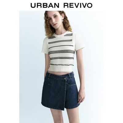 百亿补贴：UR女装都市通勤撞色条纹假两件针织衫UWU940188 109元