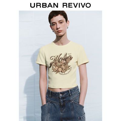 百亿补贴：UR女装时尚休闲印花修身短款短袖T恤UWL440188 79元
