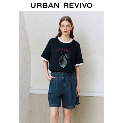百亿补贴：UR女装美式复古撞色做旧印花短袖T恤UYY440019 79元