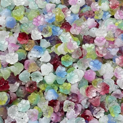 炫彩琉璃铃兰花diy配件制作耳环项链吊坠古风发簪流苏风铃