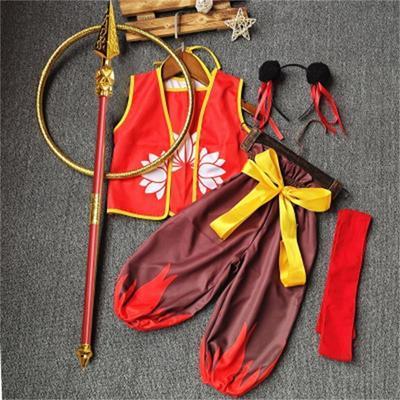 六一儿童哪吒cos衣服魔童降世女童同款服装万圣节套装表演动漫