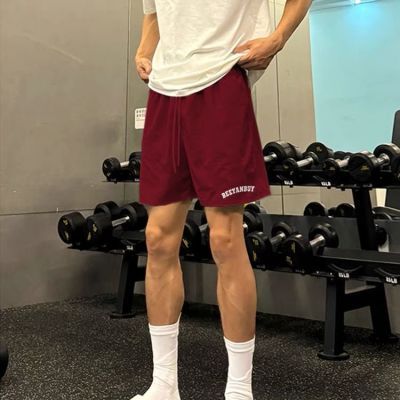 美式高街潮牌运动休闲五分字母ins短裤夏季宽松百搭抽绳五分裤