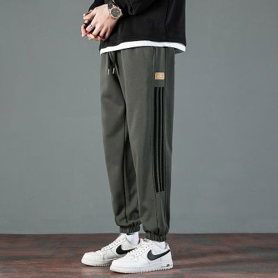 春秋季新款男士时尚长裤卫裤休闲百搭宽松加肥加大码裤子运动裤男