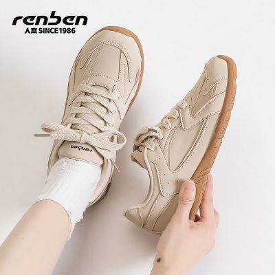 人本德训鞋女2026春季新款美拉德阿甘休闲鞋ins潮校园风平底板鞋