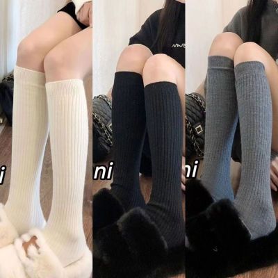 【3双装】春秋款ins白色条纹竖纹小腿袜女简约显瘦百搭jk中筒袜【3天内发货】