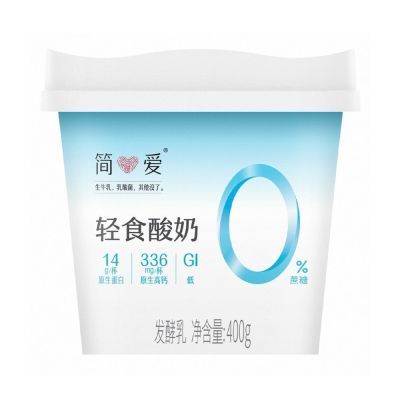 简爱轻食酸奶0%蔗糖/4%蔗糖控糖原味酸奶健身下午茶