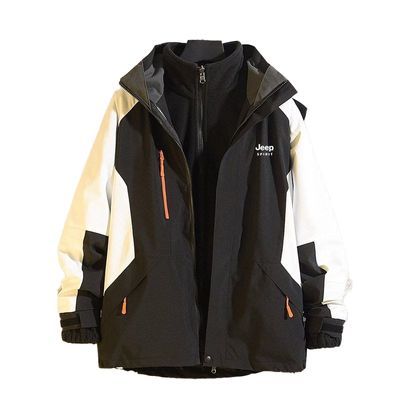 【JEEP SPIRIT】正品吉普夹克男士秋冬季户外运动三合一冲锋衣外套男