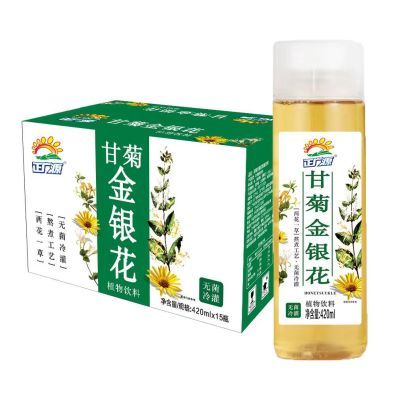 甘菊金银花罗汉果茅根本草植物饮料420ml*15瓶一整箱饮品