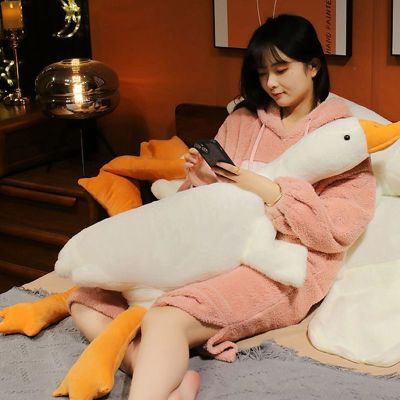 网红可爱白鹅毛绒玩具大鹅公仔娃娃女生儿童睡觉玩偶生日礼物夹腿