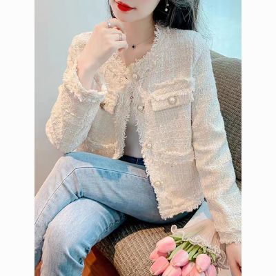 淡人穿搭小香风外套女小个子新款多巴胺色系上衣气质名媛百搭短款优惠商品图片