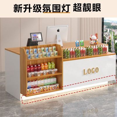 吧台收银台餐饮店蛋糕店柜台网红圆形便利店烘培奶茶店前台接待台