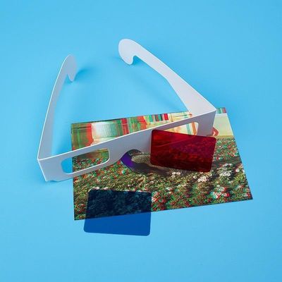 DIY科学实验3D眼镜儿童幼儿园小学自制手工红蓝3d眼镜