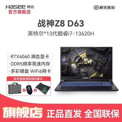 ڲսZ8D63 i7-13620H/RTX4060Ѫ144HZϷʼǱ5158Ԫ