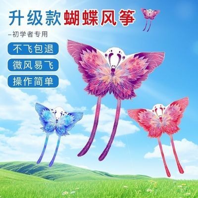 2025蝴蝶潍坊新款风筝批发卡通儿童情侣微风易飞国潮成人网红