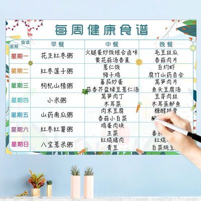 家用母婴一周食谱冰箱贴减肥瘦身幼儿园计划墙贴宝宝辅食记录表