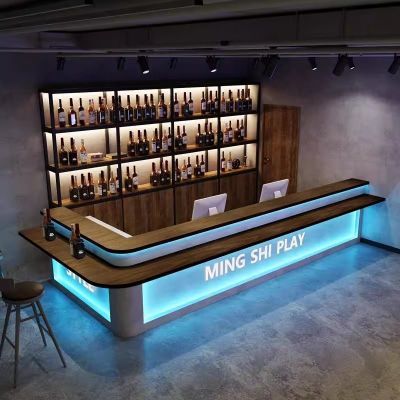 复古工业风酒馆酒吧台咖啡厅寿司店餐厅服务火锅烧烤店收银接待台