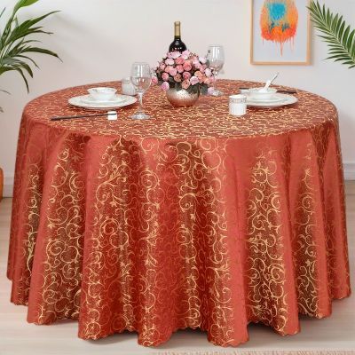 圆形桌布酒店桌布饭店长方桌布宴会厅大圆桌布家用长方形桌布